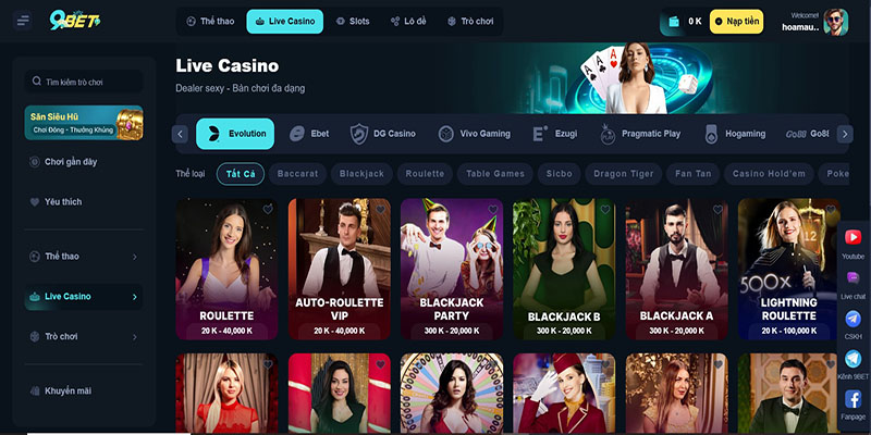 Live Casino 9Bet